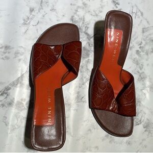 Nine West Brown Mules